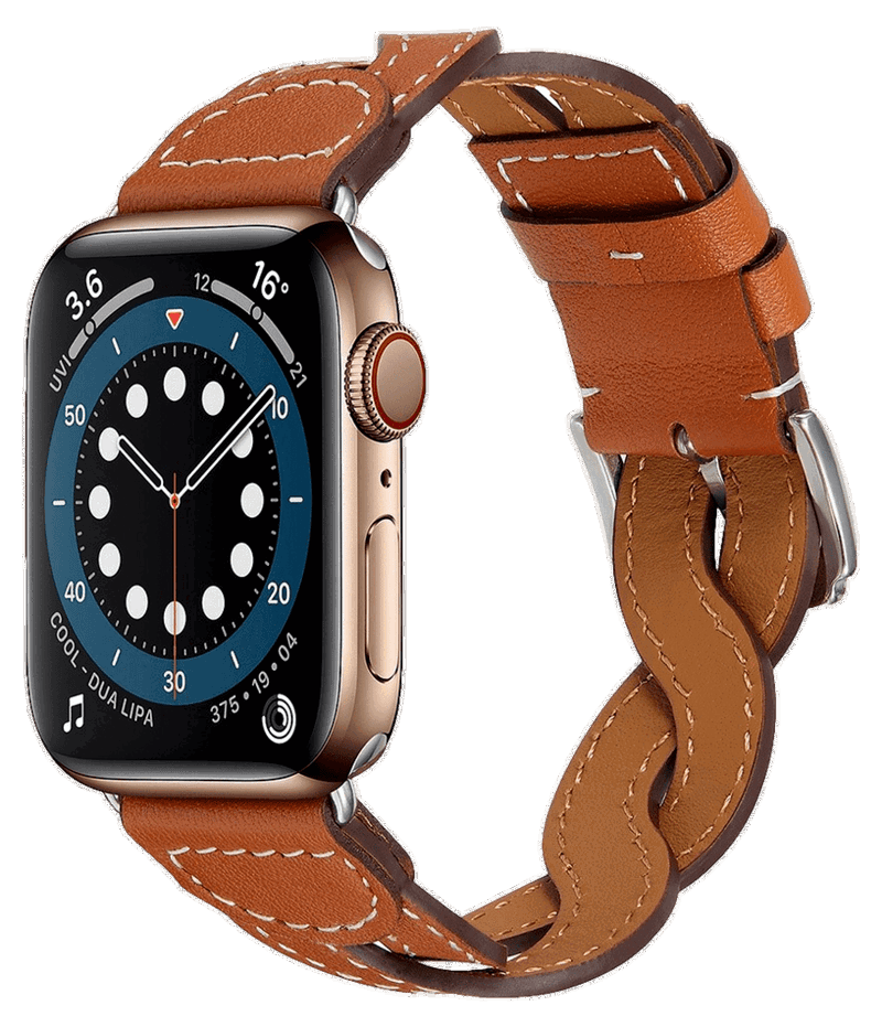 Flettet Læder Rem til Apple Watch 7 - 41 mm