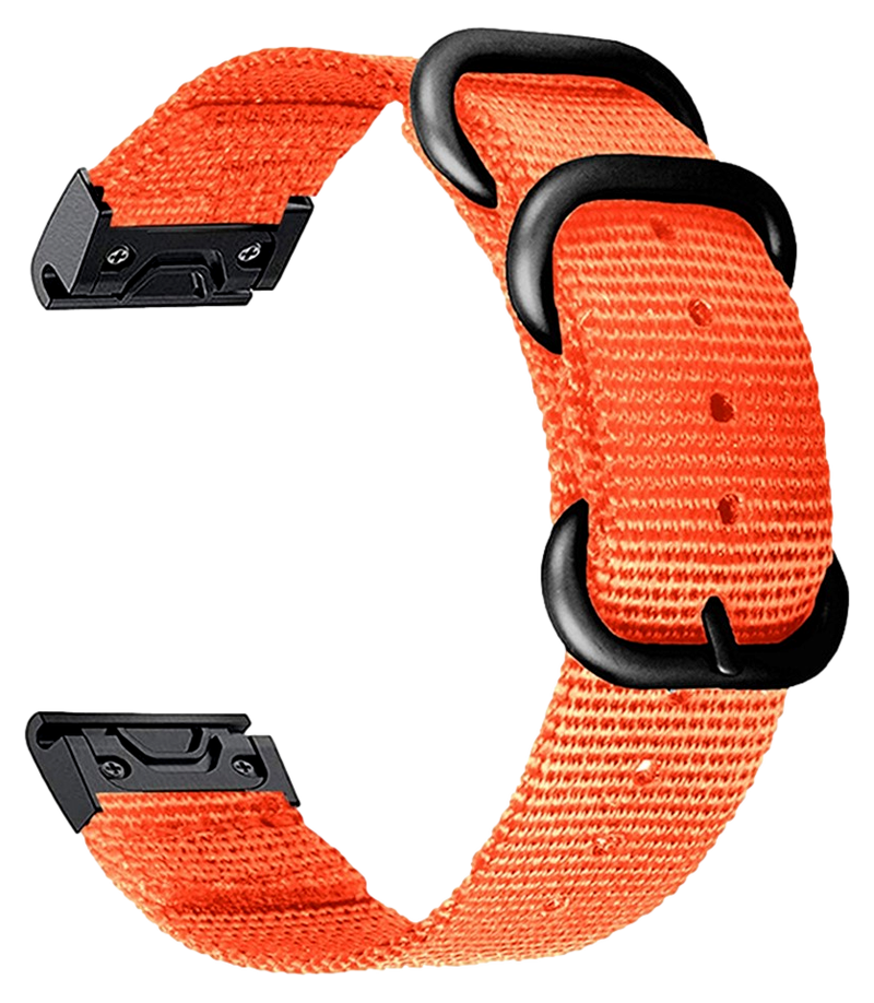 Nato Nylon Rem til Garmin Fenix 5s / 6s / 7s-Orange
