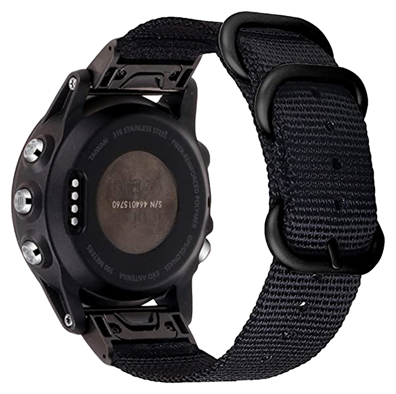 Nylon Rem til Garmin Approach S60 / S62 - Sort