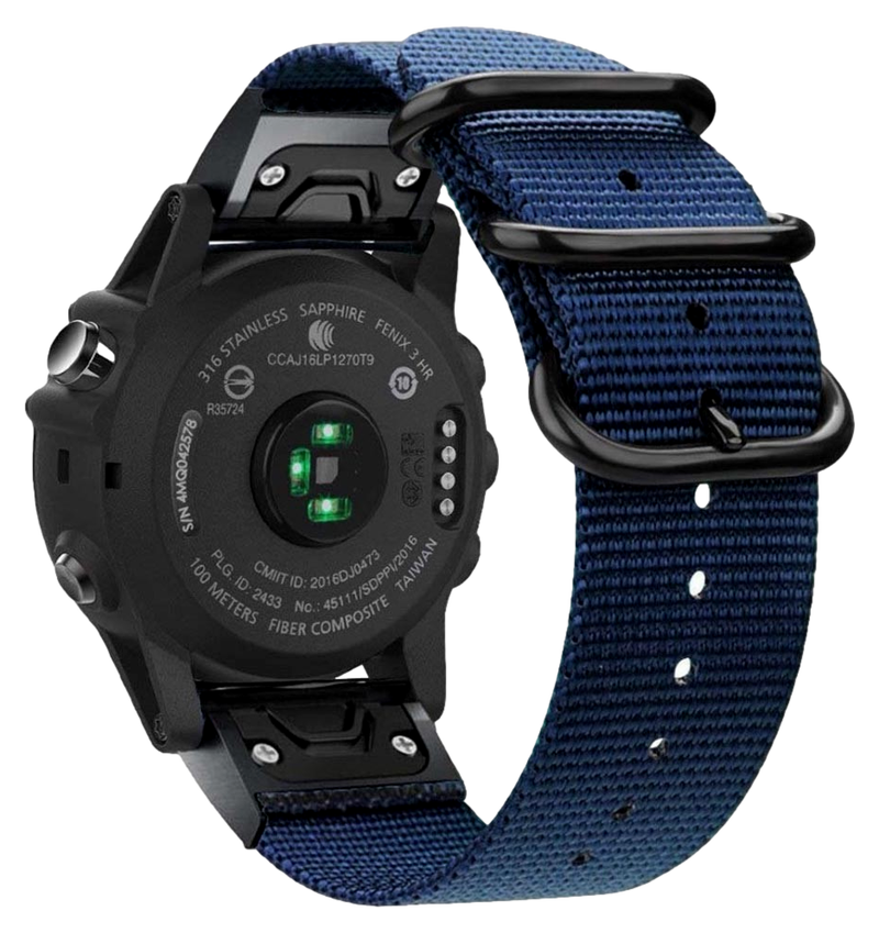 Nato Nylon Rem til Garmin Fenix 5s / 6s / 7s-Blå