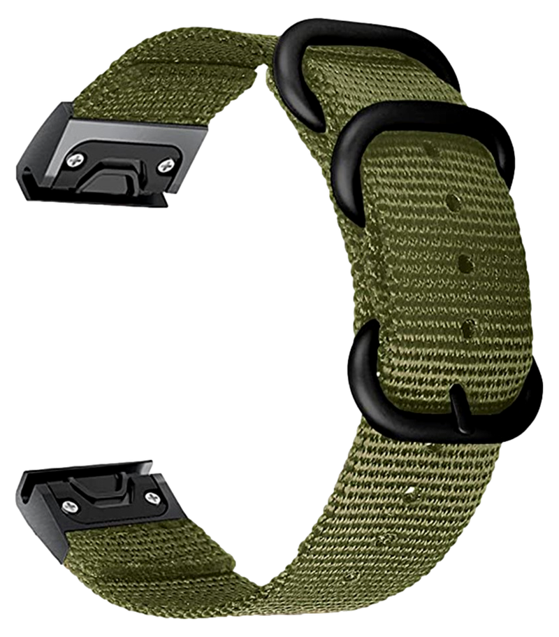 Nato Nylon Rem til Garmin Fenix 3 / 3 HR / 6X / 6X Pro / 7X-Grøn