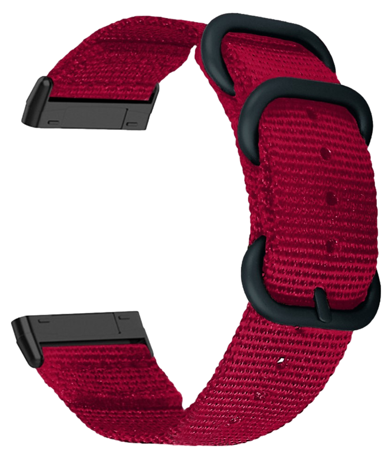 Kraftig Nylon Rem til Fitbit Sense 2 / Versa 4-Rød