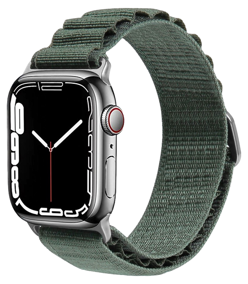Loop Nylon Rem til Apple Watch 5 - 40mm - Str. M - Mørkegrøn