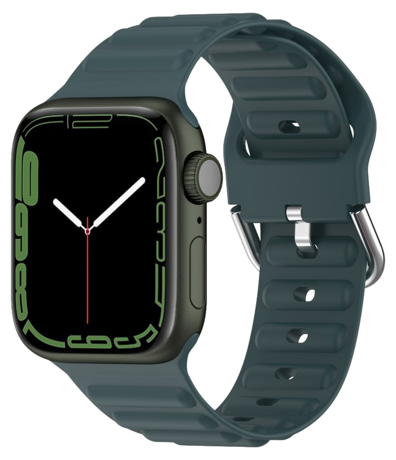 Wave Silikone Rem til Apple Watch SE (2022/2023) - 40mm - Petroleum