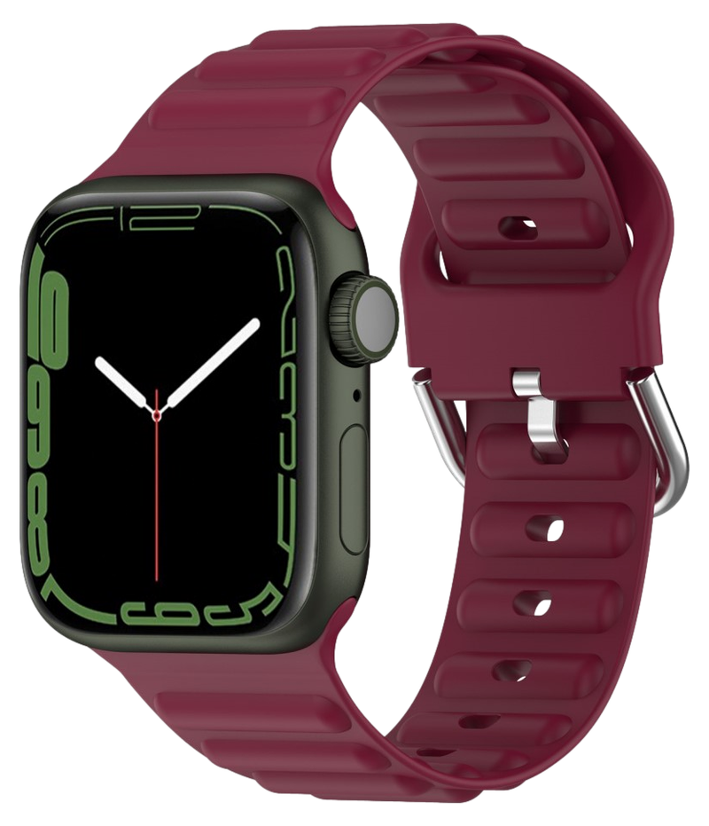 Wave Silikone Rem til Apple Watch 38 / 40 / 41mm - Deep Red