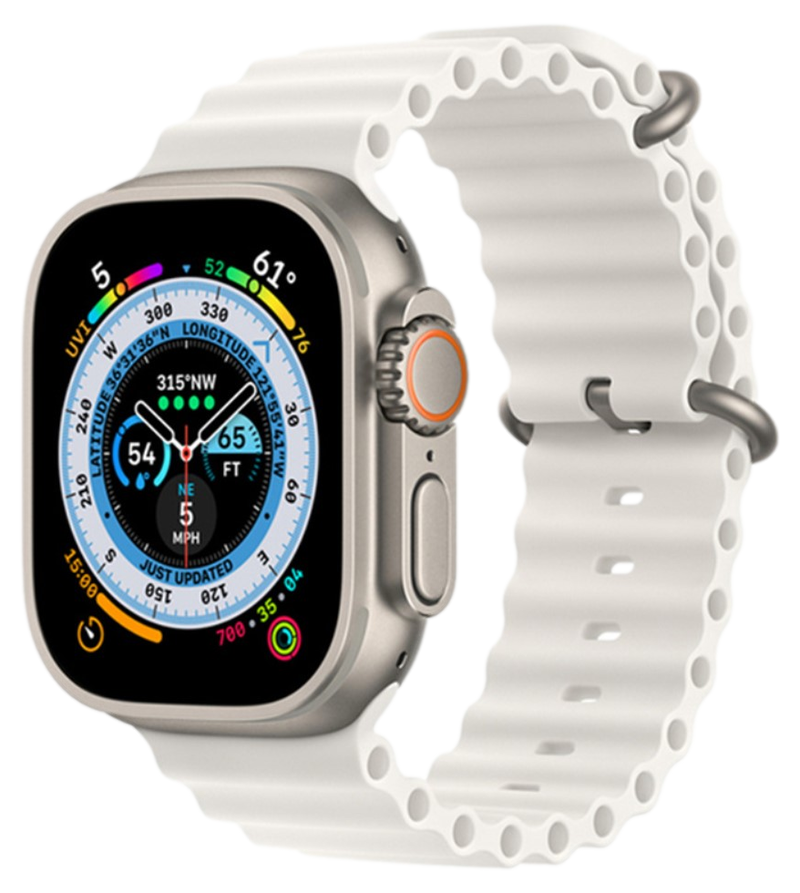 Haw Silikone Rem til Apple Watch 42 / 44 / 45 / 49mm-Hvid