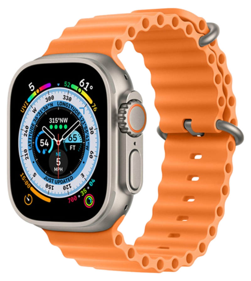 Haw Silikone Rem til Apple Watch SE (2022/2023) - 44mm - Orange