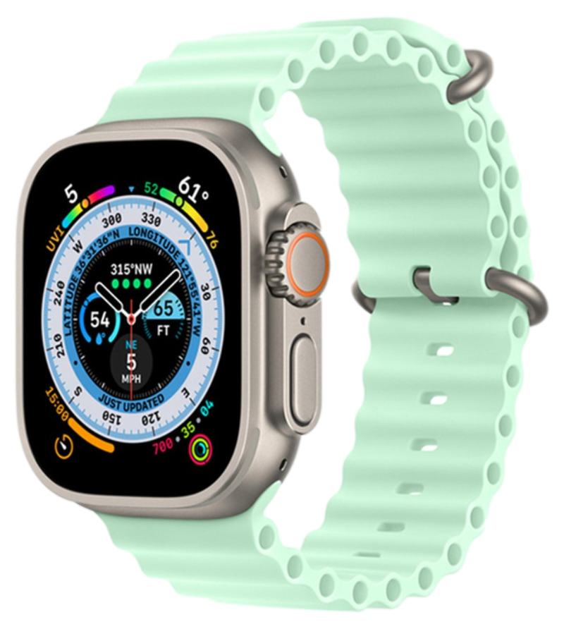 Haw Silikone Rem til Apple Watch 4 / 5 / 6 - 40mm - Lysegrøn