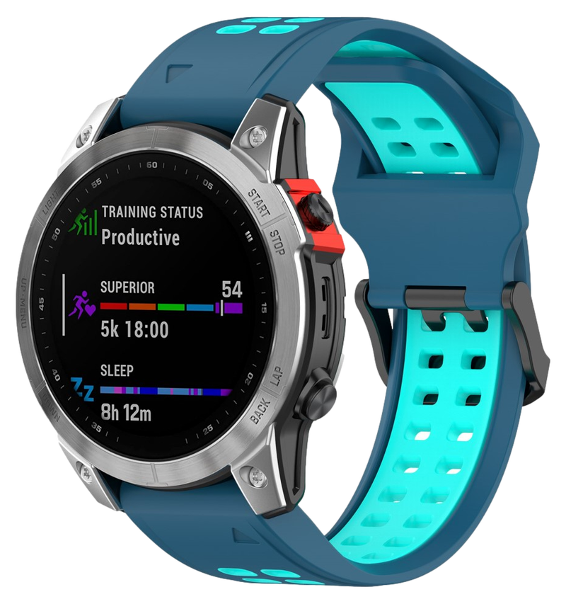 Cavum Silikone Rem til Garmin Fenix 7 / 7 Pro / 7 Solar-Turkis