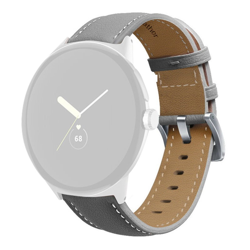 Læder Rem til Google Pixel Watch 2/3 41mm - Grå
