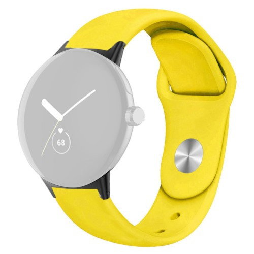 Silikone Sports Rem til Google Pixel Watch 2/3 41mm - Gul
