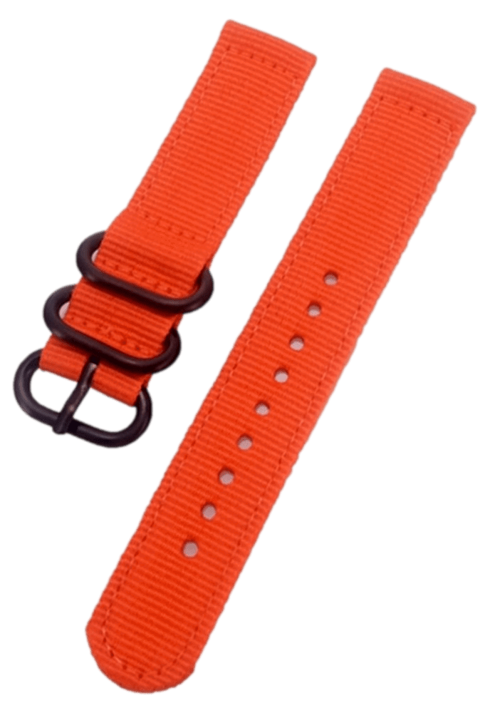 Nato Rem til Samsung Galaxy Watch 3 (41mm) / 4 (40/44mm) / 4 Classic (42/46mm) / 5 (40/44mm) / 5 Pro - Orange