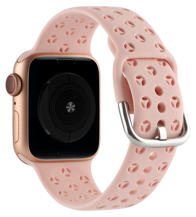 Hullet Silikone Sportsrem til Apple Watch SE / SE (2022/2023) - 40mm - Lyserød