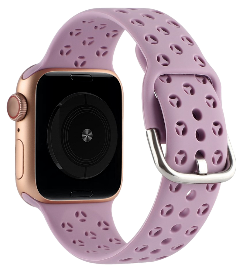 Hullet Silikone Sportsrem til Apple Watch 38 / 40 / 41mm-Lilla