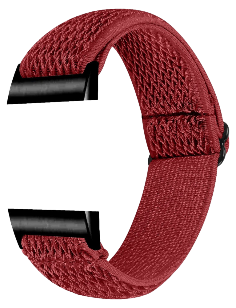 Elastisk Nylon Rem til Fitbit Charge 3 / 4-Rød