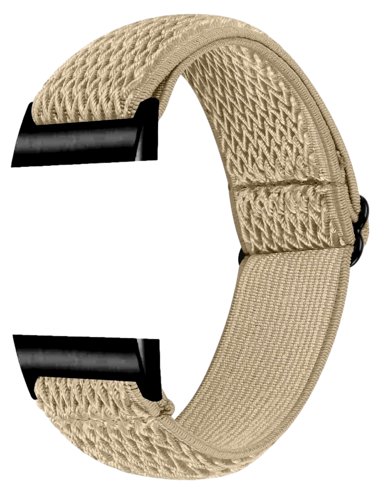 Elastisk Nylon Rem til Fitbit Charge 3 / 4-Beige