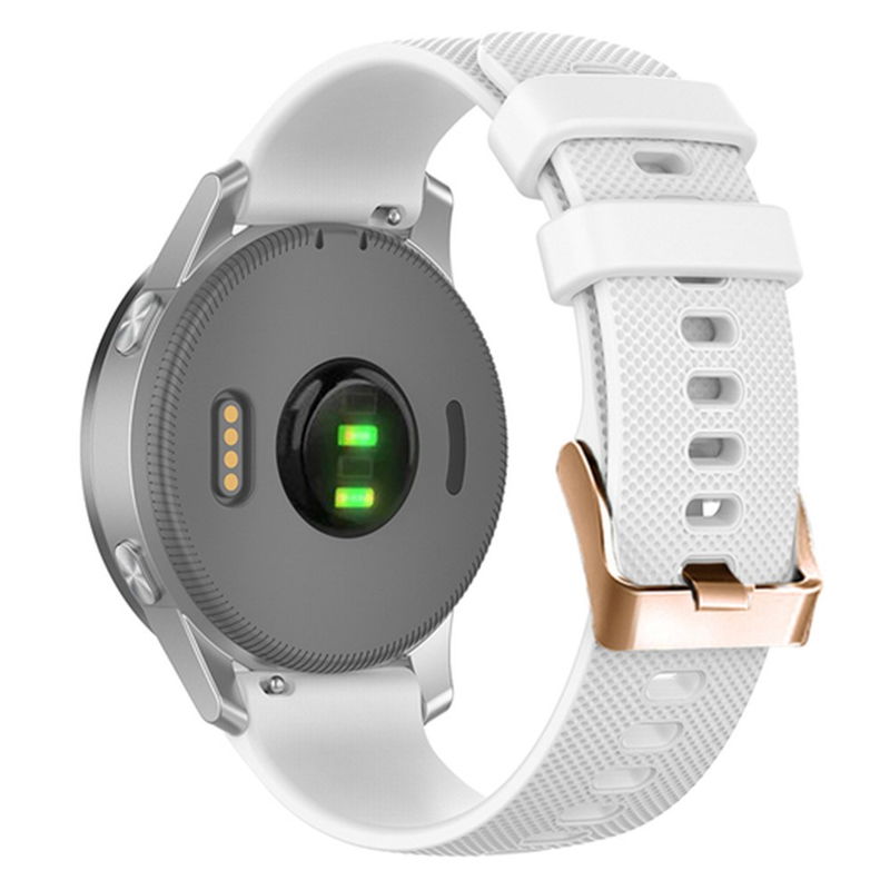 Sports Rem i Silikone til Garmin Venu 2S (40mm) / Venu 3S (41mm) / Vivomove 3S / Vivoactive 4S - Hvid