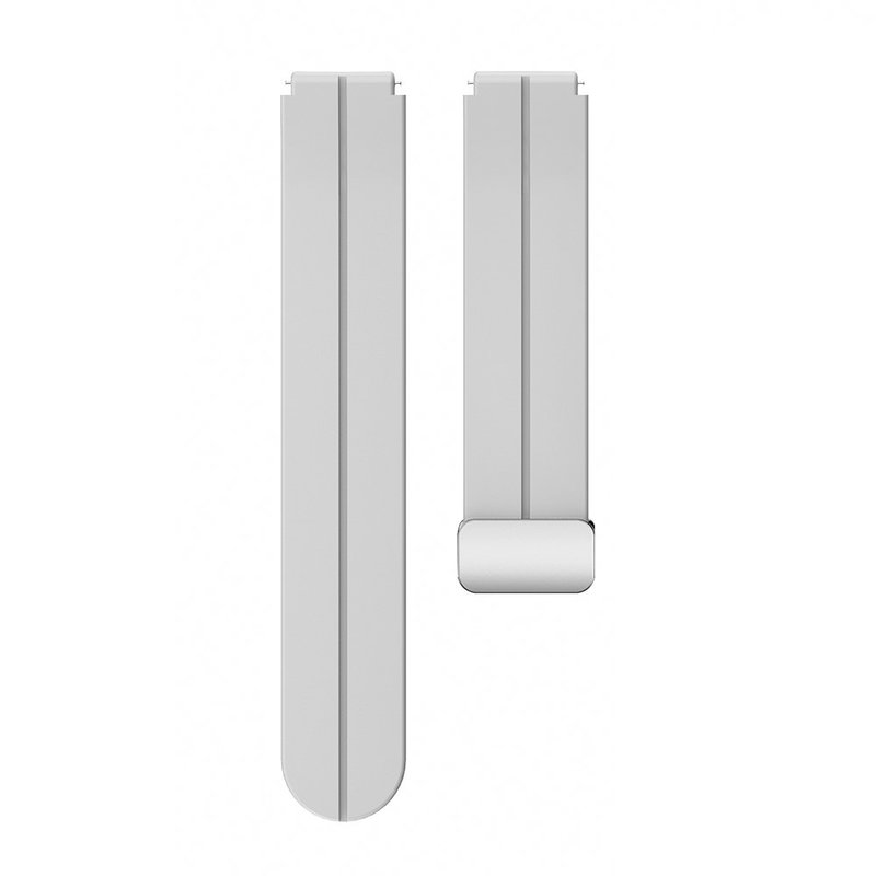 18mm Silikone Rem med Magnetisk Lukning-Lysegrå