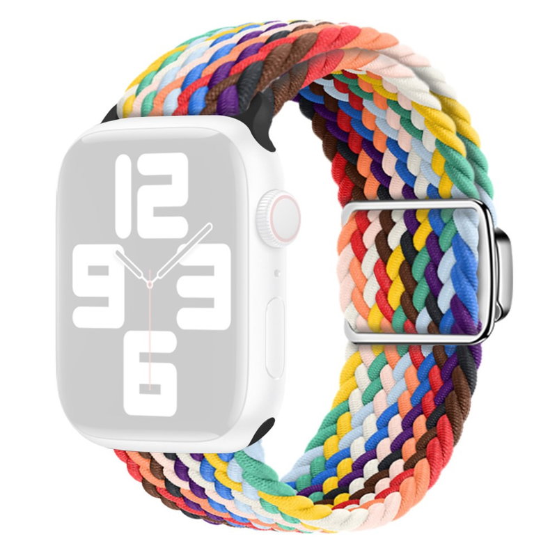 Nylon Sportsrem til Apple Watch 9 - 41mm - Regnbue