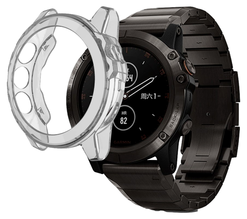 Gennemsigtigt TPU Cover til Garmin Fenix 5 / 5 Plus-Gennemsigtig