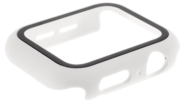 Hard Case med Skærmbeskyttelse / Beskyttelsesglas til Apple Watch 4 / 5 / 6 / SE - 44mm-Hvid