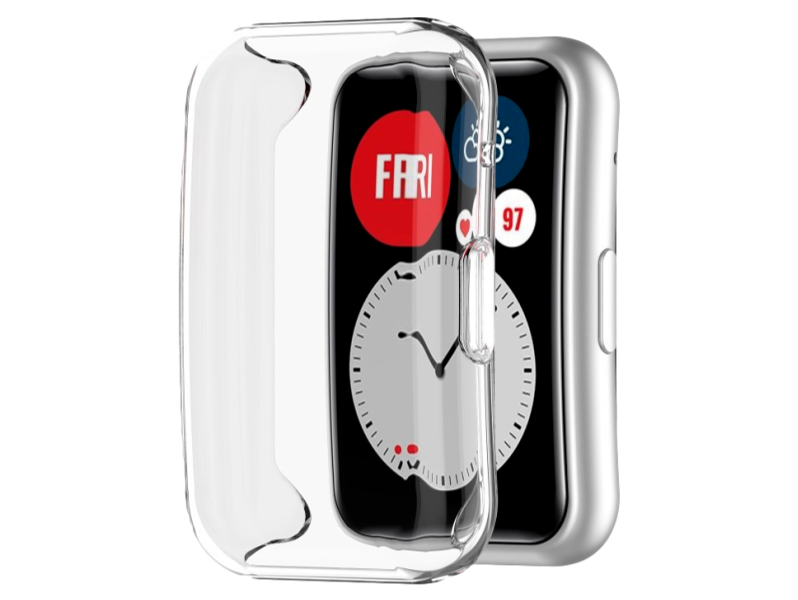 Cover med skærmbeskyttelse til Huawei Watch Fit / Fit Elegant-Gennemsigtig