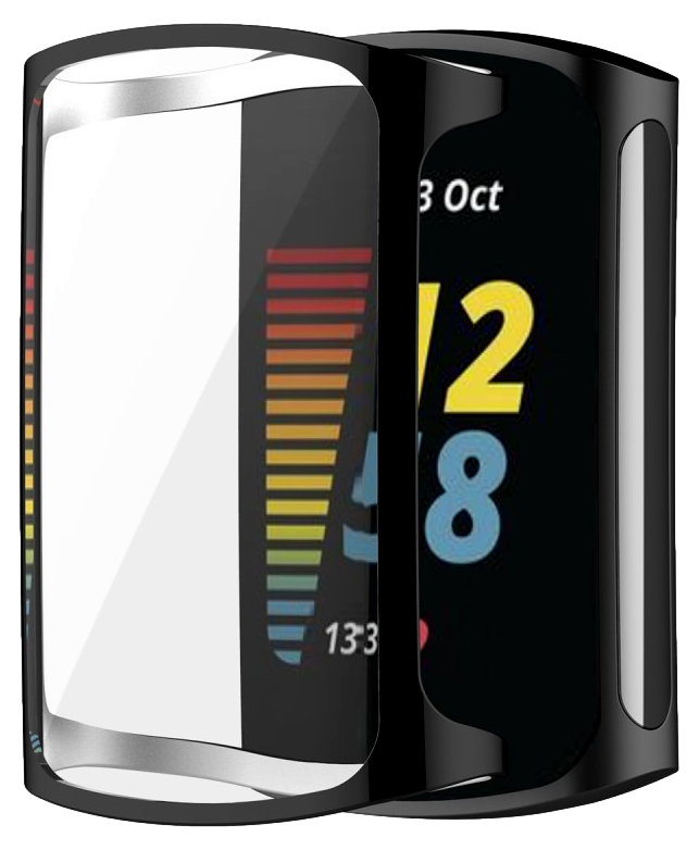 TPU Cover m. Beskyttelsesglas / Skærmbeskyttelse til Fitbit Charge 5 / 6
