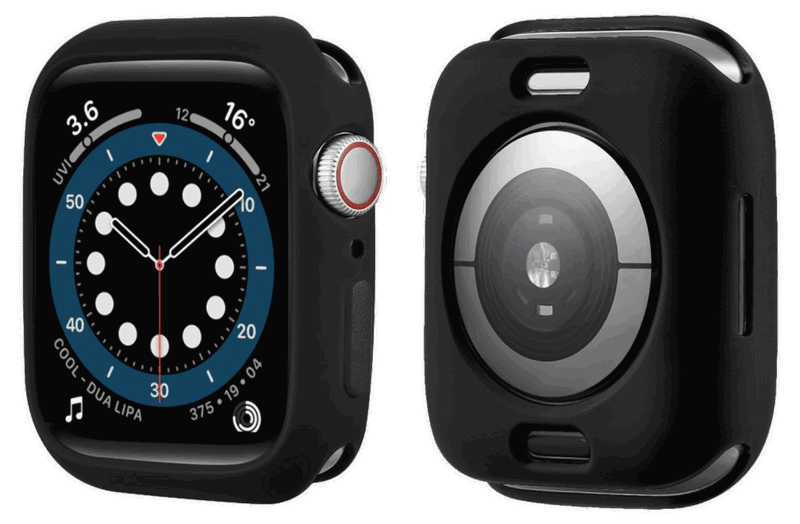 Matte TPU Cover til Apple Watch 7 - 45mm - Sort