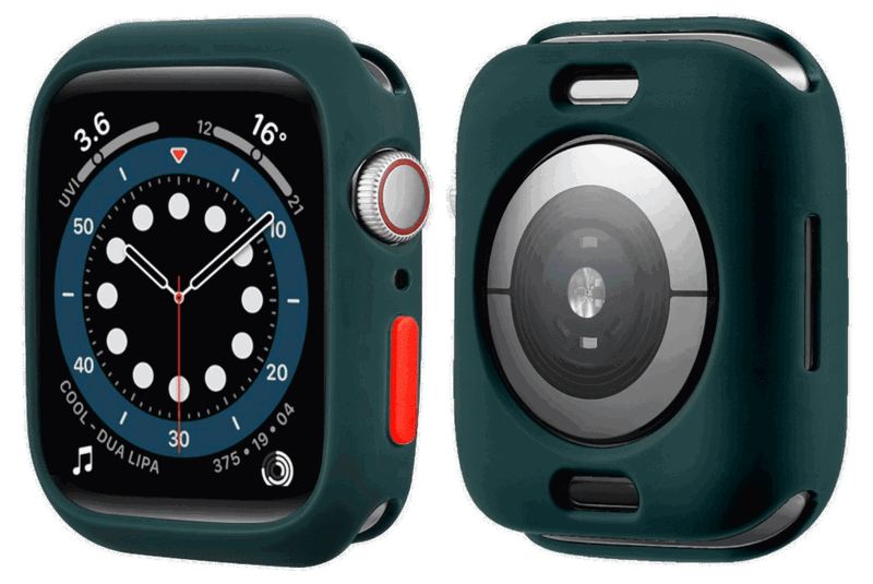 Matte TPU Cover til Apple Watch 7 - 41mm - Mørkegrøn