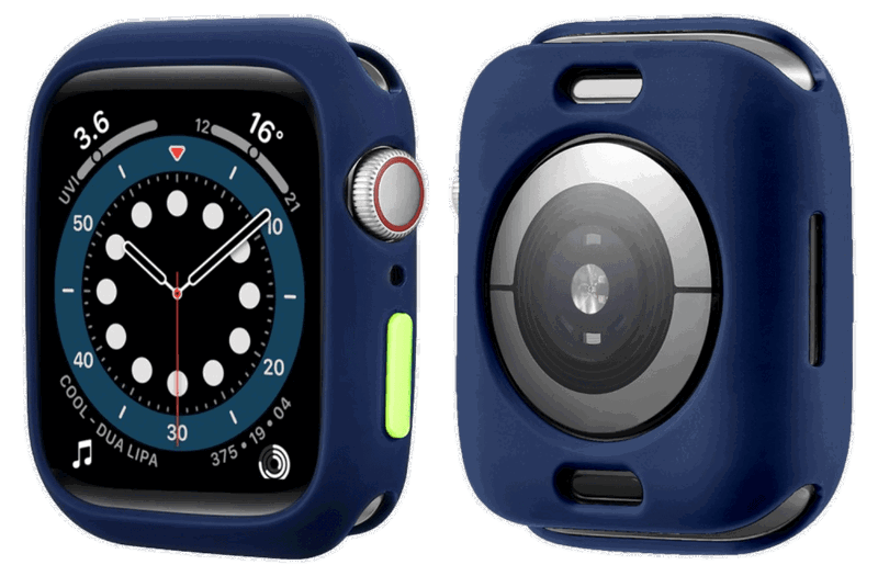 Matte TPU Cover til Apple Watch 7 - 45mm-Mørkeblå