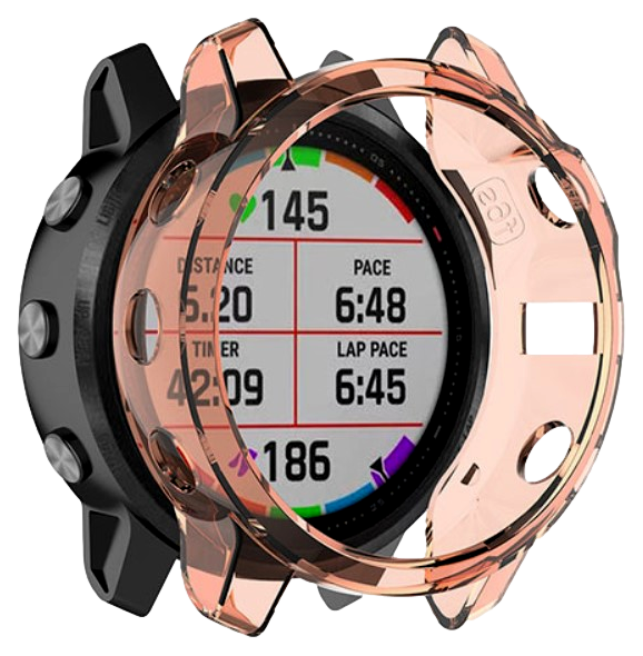 Gennemsigtigt Cover til Garmin Fenix 6S / 6S Pro-Rosa