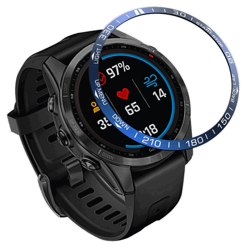Rustfrit Stål Cover til Urkrans til Garmin Fenix 7S