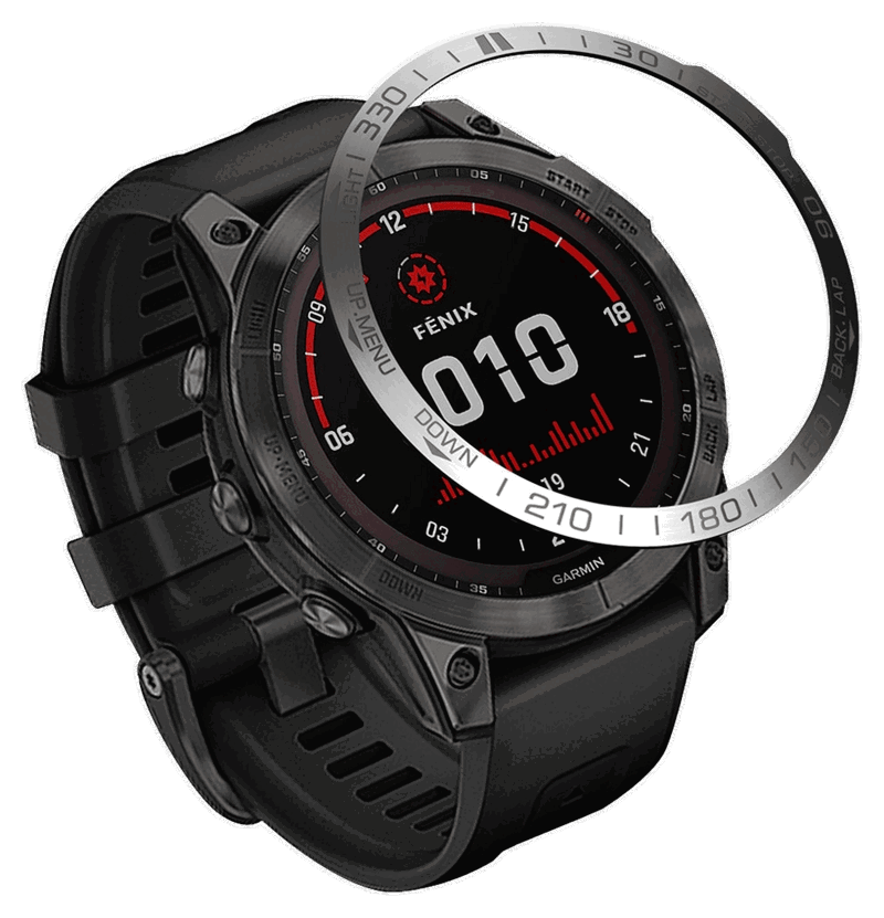 Rustfrit Stål Cover til Urkrans til Garmin Fenix 7