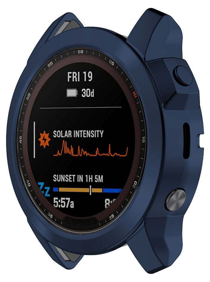 Silikone Cover til Garmin Fenix 7X / 7X Pro / 7X Solar-Mørkeblå