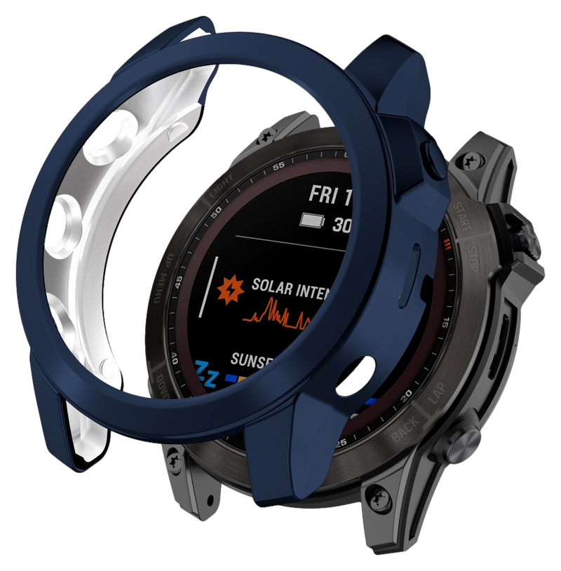Silikone Cover til Garmin Fenix 7 / 7 Pro / 7 Solar-Mørkeblå