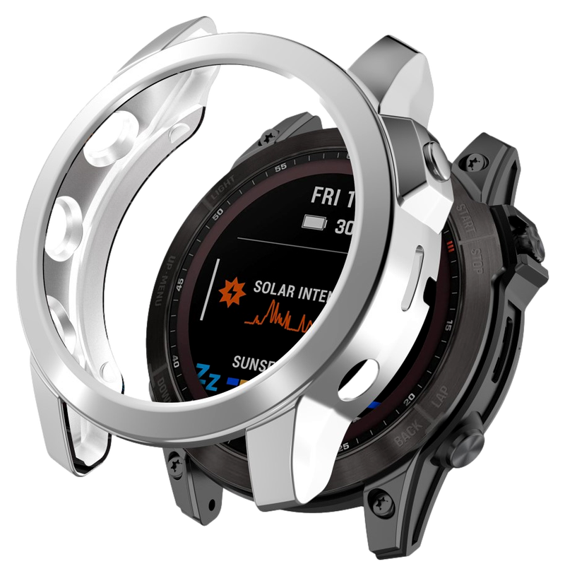Silikone Cover til Garmin Fenix 7 / 7 Pro / 7 Solar-Sølv