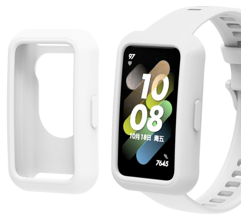 Silikone Cover til Huawei Band 7-Hvid