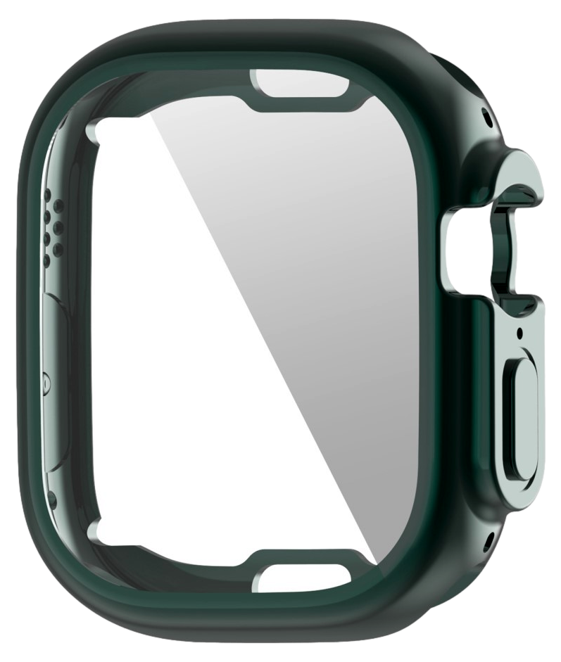TPU Cover med Beskyttelsesglas / Skærmbeskyttelse til Apple Watch Ultra-Grøn