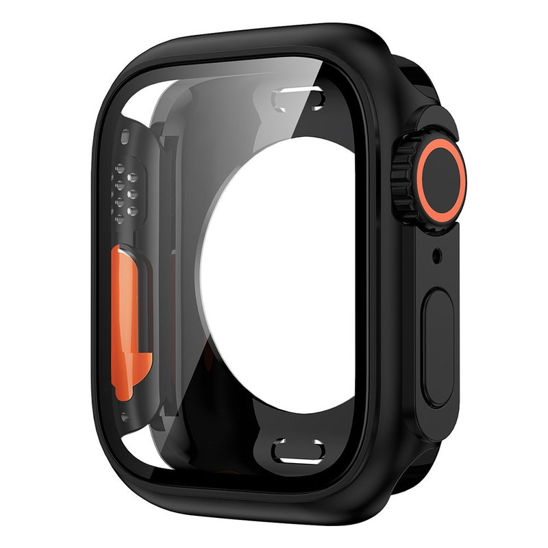Cover med Beskyttelsesglas / Skærmbeskyttelse til Apple Watch 7 / 8 / 9 - 41mm-Sort