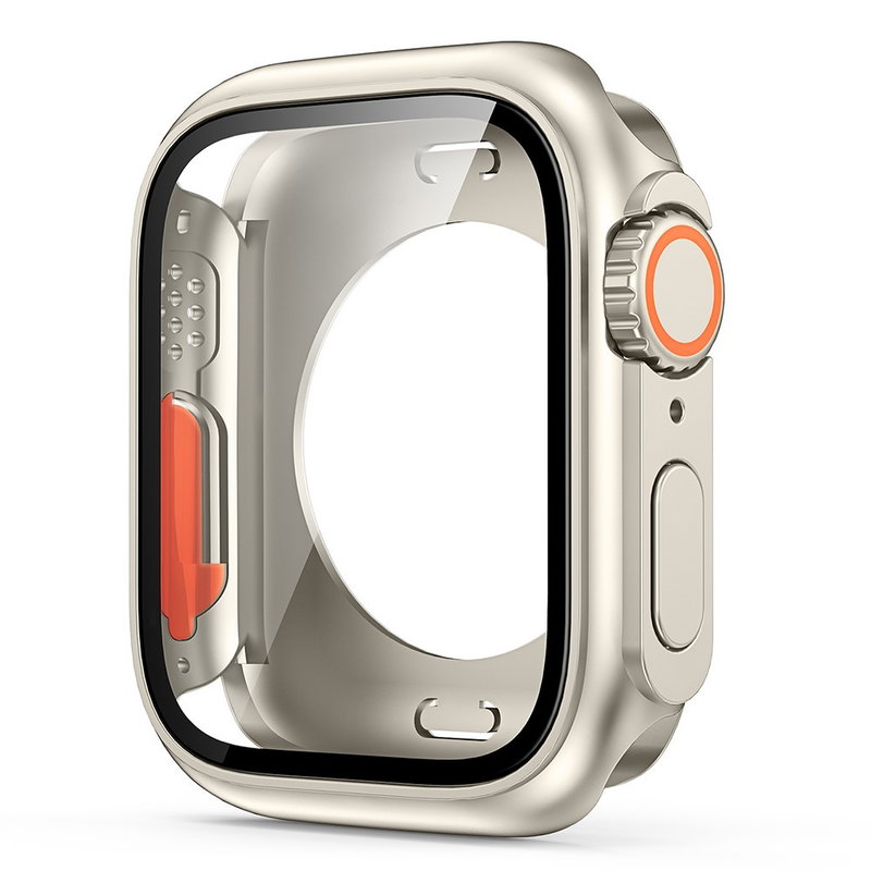 Cover med Skærmbeskyttelse i Beskyttelsesglas / Hærdet Glas til Apple Watch 4 / 5 / 6 / SE (2022/2023) - 40mm-Champagne