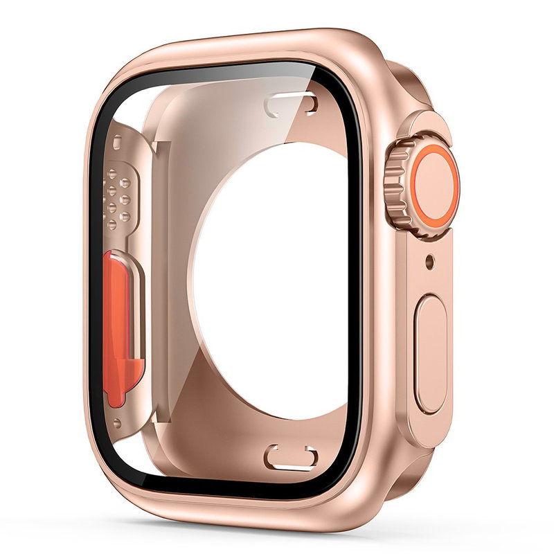 Cover med Skærmbeskyttelse i Beskyttelsesglas / Hærdet Glas til Apple Watch 4 / 5 / 6 / SE (2022/2023) - 40mm-RosaGuld