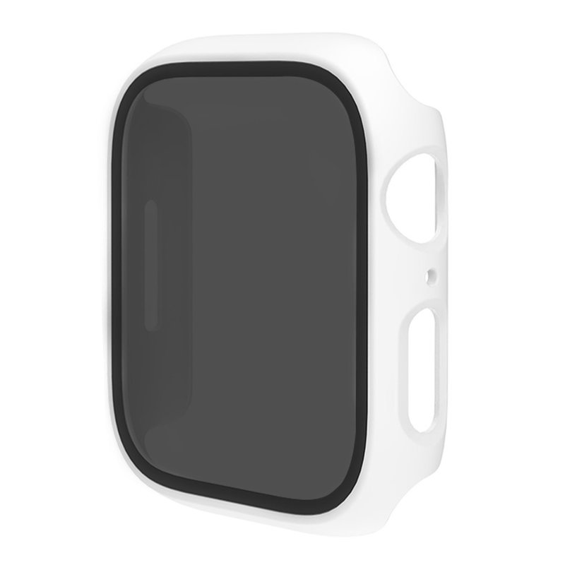 Cover med Privacy Skærmbeskyttelse / Beskyttelsesglas til Apple Watch 7 / 8 / 9 (41 mm)-Hvid