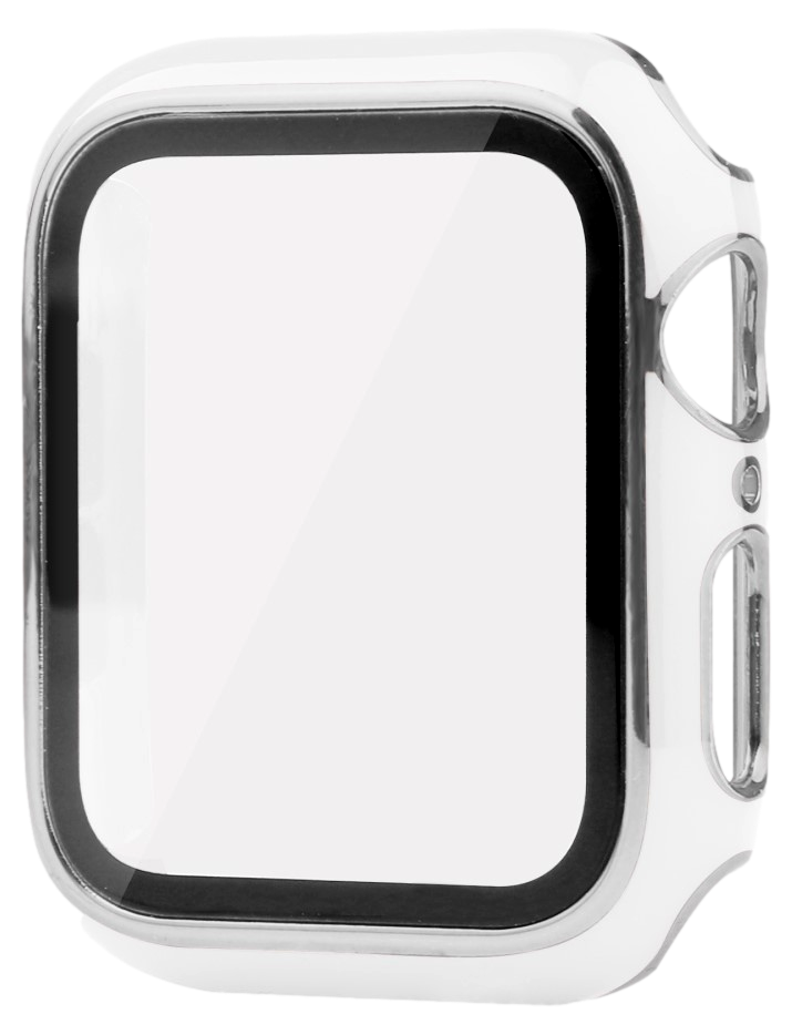 Apple Watch 4 / 5 / 6 / SE / SE (2022/2023) - 40mm Cover med Beskyttelsesglas / Skærmbeskyttelse & Sølvkant