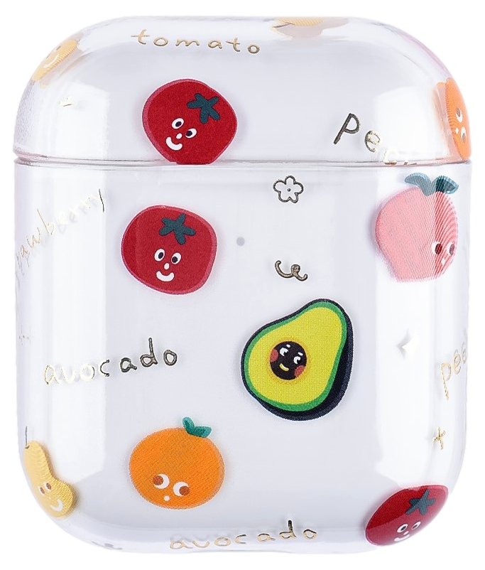 AirPods 2 Gennemsigtigt Frugt Cover - Multifarvet