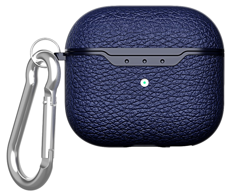 Litchi TPU Cover til AirPods 3-Mørkeblå
