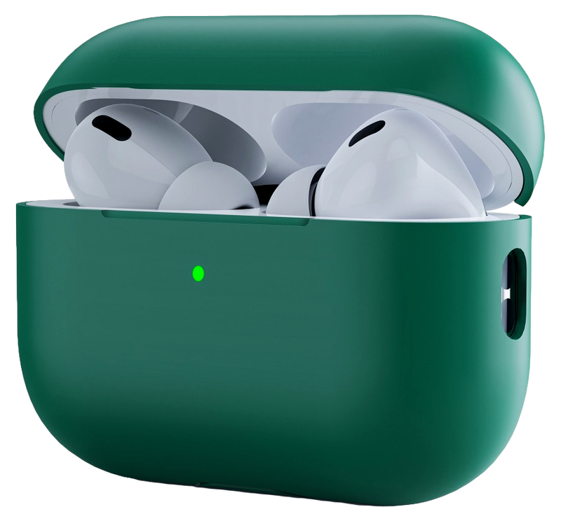 Matte Silikone Cover til AirPods Pro 2-Mørkegrøn