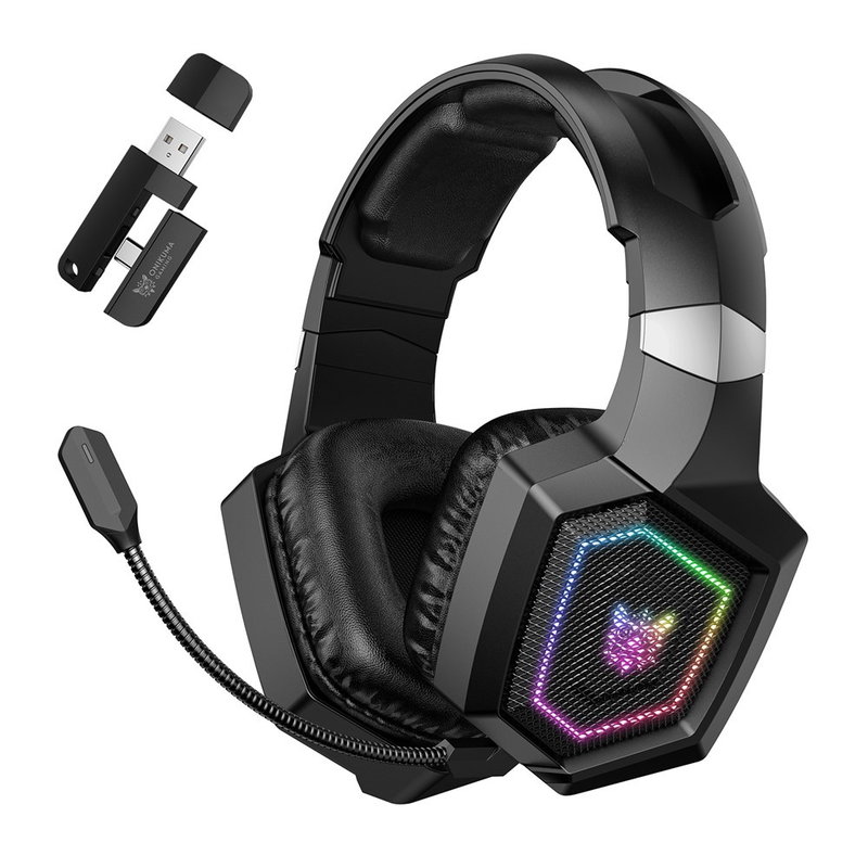 Bluetooth Surround Sound Gaming Headset med Mikrofon og RGB Lys