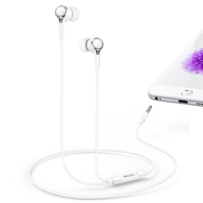 In-ear AUX / 3.5mm headset med volume kontrol