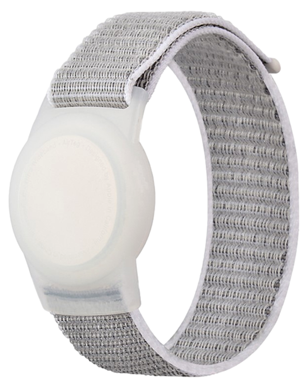 Nylon Armbånd til Apple AirTags - Str. S-Sølv