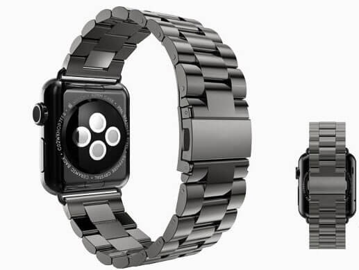 Rustfrit Stål Rem til Apple Watch SE (2022/2023) - Sort - 42 / 44 / 45 mm